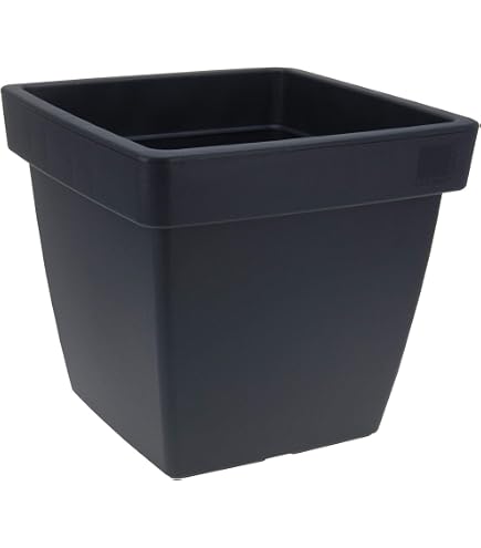 2friends Vaso Per Piante Modello Max XXL | Set Da 2 Pezzi In Antracite | 48x48 Cm | Robusto E Resistente Per Esterno, Giardino E Terrazza - 3