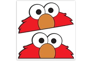 SkinoEu® 2 STÜCK Vinyl Aufkleber Stickers AUTOAUFKLEBER SESAMSTRAßE KRÜMELMONSTR Cookie Monster LUSTIG Zeichen FÜR Fenster Auto Motorrad Fahrrad Tuning B 100