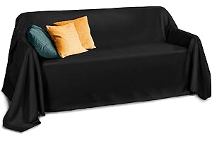‎BEAUTISSU Beautissu Tagesdecke 210x280 cm Überwurfdecken für Sofa Romantica Wildleder-Optik Überwurf Bettabdeckung Tagesdecken Bettüberwurf & Sofaüberwurf Decke Sofa Überwurfdecke Bett Tagesdecke Schwarz