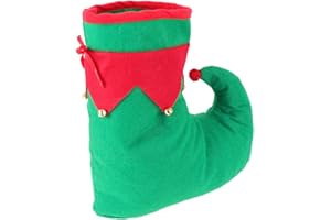 Holibanna Disfraz de elfo, zapatos para adultos, zapatos de elfo, zapatos de adulto, zapatos para vacaciones, zapatos de once pies, pantuflas con cascabeles de jingle, para fiestas de Navidad