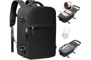 BJLFS Zaino da Viaggio con Sottovuoto Ryanair 40x30x20 Wizzair Bagaglio a mano 40x20x25 Ryanair con Pompa Borse da Cabina per Easyjet 45x36x20 con compressione sottovuoto,Zaino Casual per Laptop