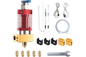 SAPLUSREPRAP 5Aplusreprap Ender 3 Hotend Upgrade: Kompatibel für Creality Ender 3 V2/Pro Ender 5 Hotend, 3D Drucker All Metal Hotend Kit, M3 Bolzen Thermistor, Schnell ersetzt, 24V 40W