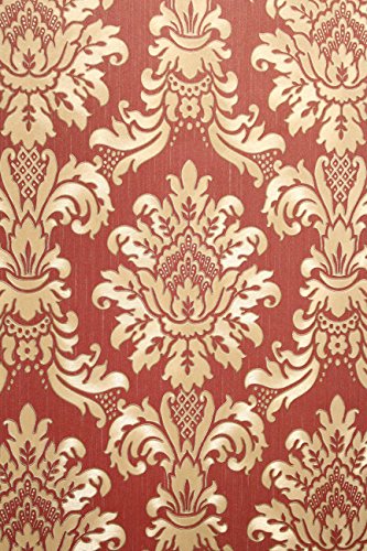 Vinyltapete Tapete Barock Retro # rot/gold # Kingwelson # 680010 - 2