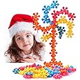 Jetoyni Star Links Interlocking Brick Blocks for Kids Educational Building Blocks Toys Construction Blocks Colorful Star Building Blocks Toys for Kids Boys Girls Multicolor (50 Pcs)