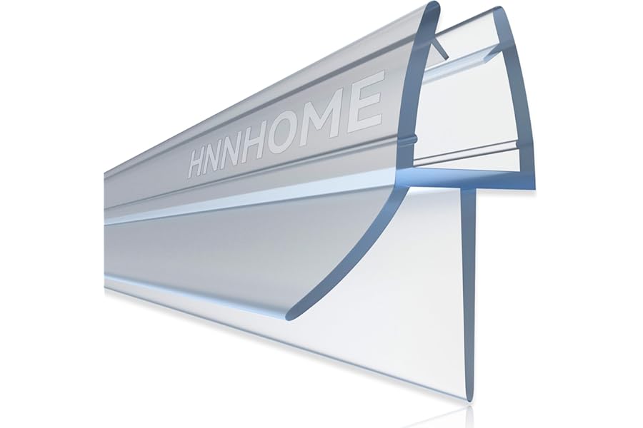 HNNHOME Clear Bath Shower Screen Door Seal Strip for 4-6mm Glass Up to 18mm Gap (Straight)