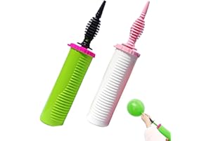 YSBCNK 2-Pack Manual Hand Balloon Pump – Dual Action Quick Inflation for Latex, Foil & Confetti Balloons, Effortless Party Decoration, Arch & Garland Kit Accessory with Compact & Portable Design