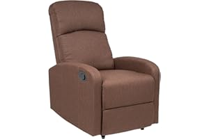 Gremium Poltrona Relax Reclinabile a Letto Con Seduta Ergonomica In Tessuto, Schienale Regolabile e Doppio Cuscino Per Arredo Salotto, Soggiorno e Ufficio