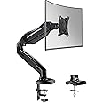 HUANUO 17-30 Zoll Monitor Halterung Gasdruckfeder Arm 360° Drehbar für LED LCD Bildschirm, 2 Montageoptionen, VESA 75/100