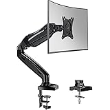 HUANUO 17-30 Zoll Monitor Halterung Gasdruckfeder Arm 360° Drehbar für LED LCD Bildschirm, 2 Montageoptionen, VESA 75/100