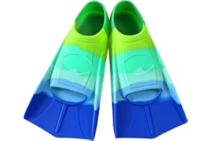 BCUUOZEEING Pinne da nuoto per bambini, pinne corte per bambini, 100% silicone, pinne da snorkeling, pinne corte per allenamento in acqua libera, snorkeling, immersioni per principianti