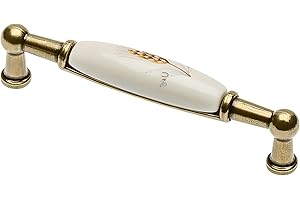 Gedotec Maniglia per mobili in porcellana | Confezione da 1 | Maniglie per armadi da cucina con fissaggi inclusi | ERNI | Maniglie per mobili con orecchie con BA 96 mm | Maniglie per porte per armadi