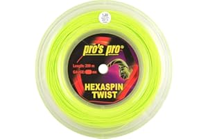 P3 INTERNATIONAL PROS PRO Hexaspin Twist Tennissaite - 200m Rolle - 1.20mm - Lime