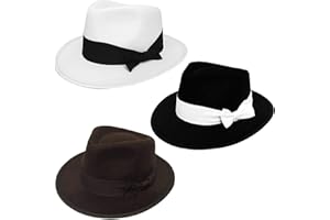 I LOVE FANCY DRESS LTD Sombrero DE Ganster para NIÑOS Sombrero Marron con Lazo Marron Estilo Ganster AÑOS 1920 Estilo Bugsy Malone COMPLETAR Disfraces O Fiestas TEMATICAS (1 Unidad)