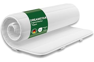 DREAMSTAR bäddmadrass 80 x 200 cm med skumkärna | ventilerande madrassstopp med 4 hörngummi | bekvämt madrasskydd för resårsängar, bäddsoffor, husvagnar, camping