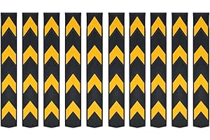 vidaXL 10x Cornière de Protection Réfléchissante Caoutchouc Signalétique