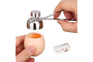 Meet-Shop Ouvreur D'oeufs, Ouvreur De Coquille D'oeufs, Acier Inoxydable, Argent, Outil De Cuisine, Facile À Utiliser, Manuel, Hachoir, Œuf