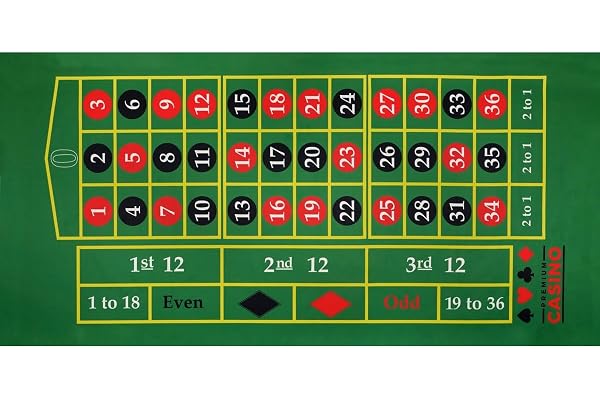 Mondo Tessuti - Tapis de jeu - Texas Hold'em Poker Black Jack Roulette - Haute Qualité Fabriqué en Italie (Roulette)