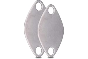 GENERIC EGR Blanking Plate Kit Stainless Steel Exhaust Valve Block Off Plug Baffle Gasket Universal Fit for Diesel Engines Anti-Carbon Buildup EGR Valve Replacement Accessories (Set of 2)