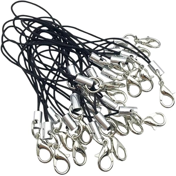FASTX® Pack of 12 pcs Phone Strap Charm lobster clasp for cell