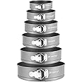 ZOENHOU 6 Pieces Cake Tin Set, 7" 8" 8.5" 9" 10" 11" Non-Stick Springform Bakeware Tin Set Leakproof Round Baking Cake Mold Cheesecake Pan Tray Set, Removable Bottom