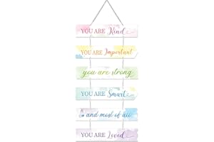 Queekay Butterfly Girls Room Decor Inspirational Motivational Wooden Hanging Wall Art Bedroom Wall Accessories for Teens Toddler Baby Nursery Decor