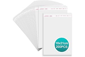 PDKKFF cellofanpåsar självhäftande cellofanpåsar (16x21-200pcs)