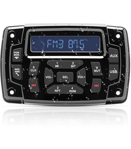 Radio Marine Stéréo Bluetooth 12V Étanche Alliage Aluminium - MP5 Yacht Camping-Car