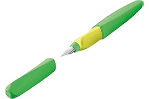 Pelikan® Pióro wieczne Twist | Średnia stlówka | Na naboje atramentowe | Młodzieżowy Design | Biuro Szkoła Studia Praca | Do pisania Kaligrafii Komfortowe i Gładkie pisanie | Neon zielony