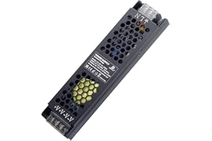 DUSKTEC Transformator LED 12 V sterownik 200 W, zasilacz transfo 16,7 A, niskonapięciowy przewód stałego napięcia, konwerter 220 V AC na DC do taśm świetlnych LED MR16 G4 CCTV