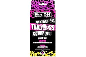 MUC OFF Muc-Off 20085 Ultimate Tubeless Setup Kit For Tubeless Ready Bikes, XC/Trail - Includes Rim Tape, Seal Patches, Tubeless Valves And Tyre Sealant