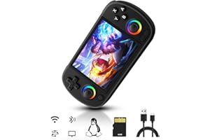 LIDOUYA RG40XX H Console Portatile, Linux OS con schermo IPS da 4,0 pollici, doppio joystick con illuminazione RGB, supporto per battaglie online Wifi, Retro Console, con oltre 5500 giochi classici, 64G, Nero