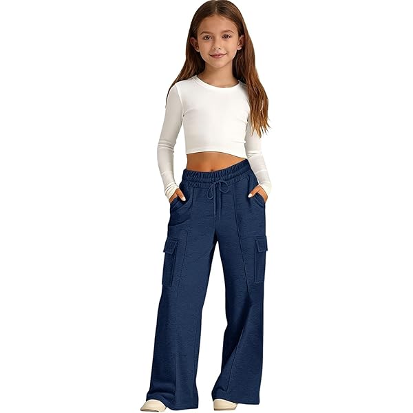 Pantaloni da jogging hip hop per ragazze, pantaloni cargo per ragazze