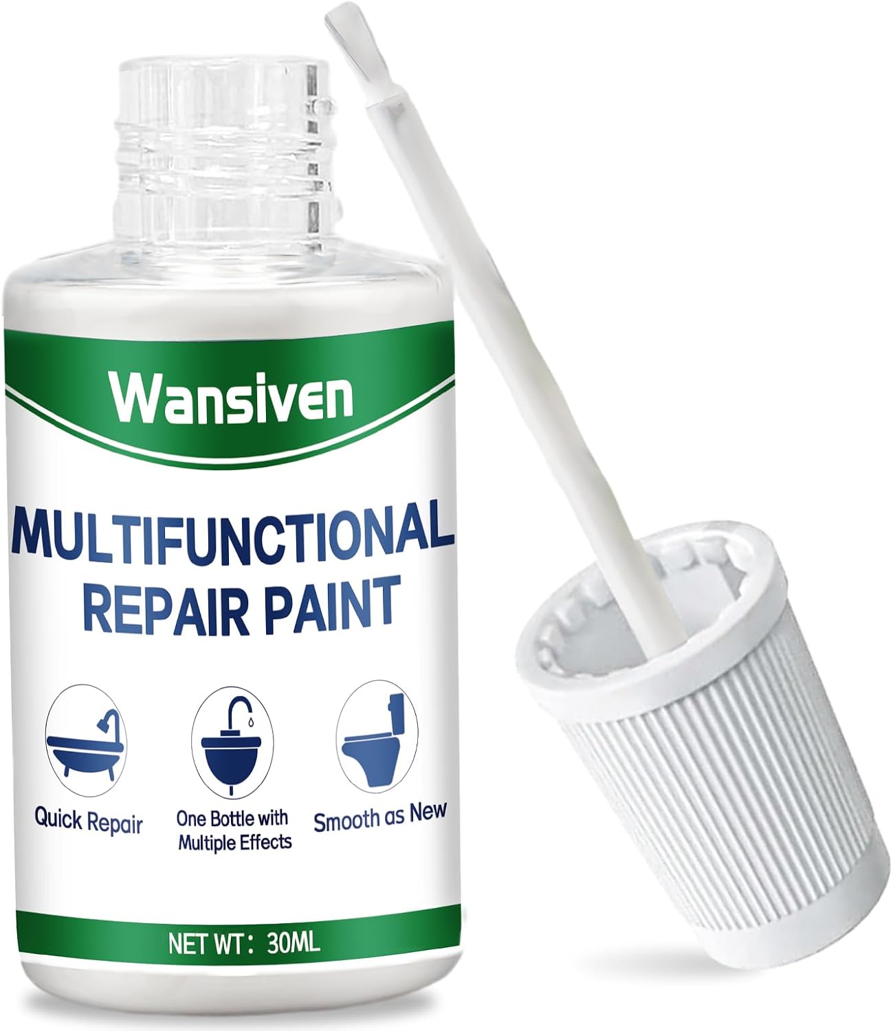 Bellifluous Badewannenlack Weiß, Emaille Reparatur Lack für Fliesen, Haushaltsgeräte, Metall, Keramik, Waschbecken, Dusche, Mehrzweck Emalie Reparatur für Porzellanschäden