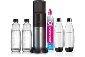 Sodastream Duo Megapack, Gasatore D'Acqua per Trasformare L' Acqua in Acqua Frizzante, colore nero