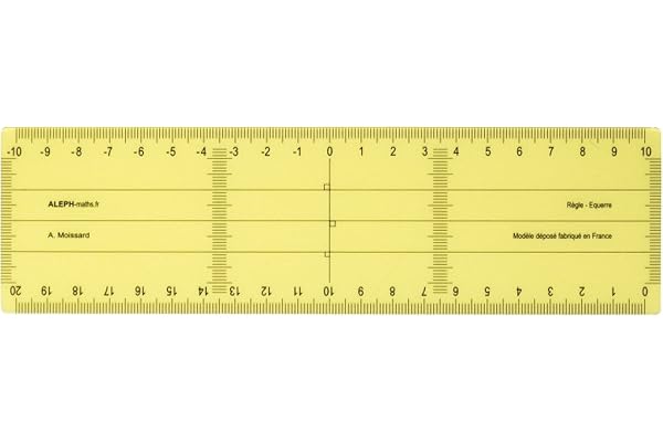 ALEPH Régle Equerre Plastique Grand Modèle - 20 cm