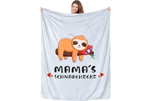 Landifor Mutter Kuscheldecke Geschenke zum Geburtstag Mama Decke - Mama's SCHNARCHECKE 130 x 170cm Geburtstagsgeschenke Geschenkideen für Mutter Weihnachten Geburtstag Muttertag