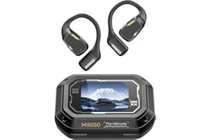MINISO M98 Ki Übersetzer Kopfhörer,3-in-1 Übersetzungskopfhörer mit echtzeit übersetzung,135 Sprachen Translator Earbuds,Touchscreen Open Ear Kopfhörer 6 Übersetzungsmodi für Lernen, Reisen, Business