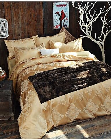 GAOL, four-piece suit,4-Piece Jacquard Polyester Duvet Cover Set , full