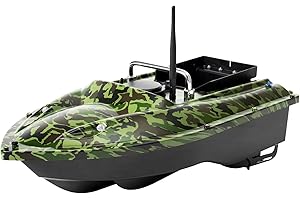 CHERIPOLI 500 m 1.5 kg Remote Controlled Camouflage Bait Boat, Remote Controlled Feed Boat, Camouflage Fish Finder, Fishing Loading, for RC Remote Control Fishing Bait Boat