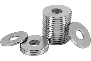 FOMGIIN Unterlegscheiben M6 Große, Beilagscheiben Edelstahl A2 V2A 304, Karosseriescheiben DIN9021 / ISO7093, Unterlegscheibe M6 x 18mm 50 Stück, Metallscheiben für Schrauben & Muttern & Gewindestange