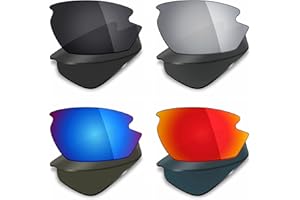 Mryok 4 Pair Polarized Replacement Lenses for Rudy Project Rydon Sunglass - Stealth Black/Fire Red/Ice Blue/Silver Titanium