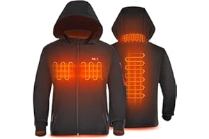 iHEAT Herren Beheizbare Jacke,Wasserdicht Winddicht warm Softshell Winterjacke mit QC3.0 14400MAH Akku,3 Einstellbar Temperatur Elektrischer Beheizte Jacken für Outdoor Wandern Jagd Motorrad Camping