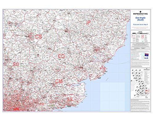 Postcode Sector Map 9 East Anglia (South) (Paper) [Map]