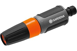 Pulverizador de limpieza GARDENA: pulverizador de agua con forma de chorro continuamente ajustable, para pulverización, parada de agua, resistente a las heladas (18300-50)