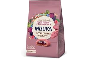 Misura Frollino Integrale Fibrextra | Con farcitura ai Frutti di bosco e Barbabietola | 100% Farina Integrale | Confezione da 260 grammi