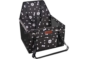 SWIHELP Fotelik samochodowy dla psa Fotelik dla psa na tylne siedzenie dla małych i średnich psó – składany fotelik samochodowy dla psów na tylną kanapę