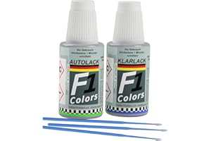 F1COLORS Lackstift Set für VW AUDI LB7R MANGANGRAU MET 2x20ml inkl.6xTupfer #452