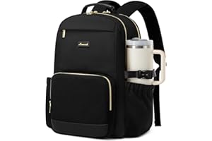 LOVEVOOK Sac à dos pour femme avec poche pour grande gourde, pour ordinateur portable de 15,6 pouces, idéal pour le voyage, le travail, les affaires et les enseignants universitaires, étanche.