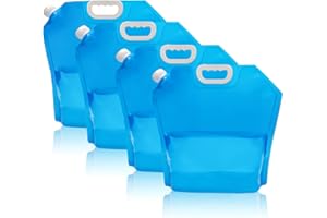 PNGOS 4 Pezzi Tanica per Acqua Pieghevole 10L Portatili Taniche per Acqua per Il Campeggio L'escursionismo E La Conservazione dell'Acqua in Caso di Emergenza