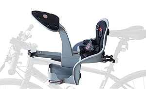 WeeRide Classic Safe Front Mounted Children's Bike Seat Ages 1-4 in Grey